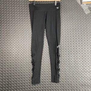Pink Victoria Secret Yoga Black Active Athletic Wear Leggings Women's Size Small